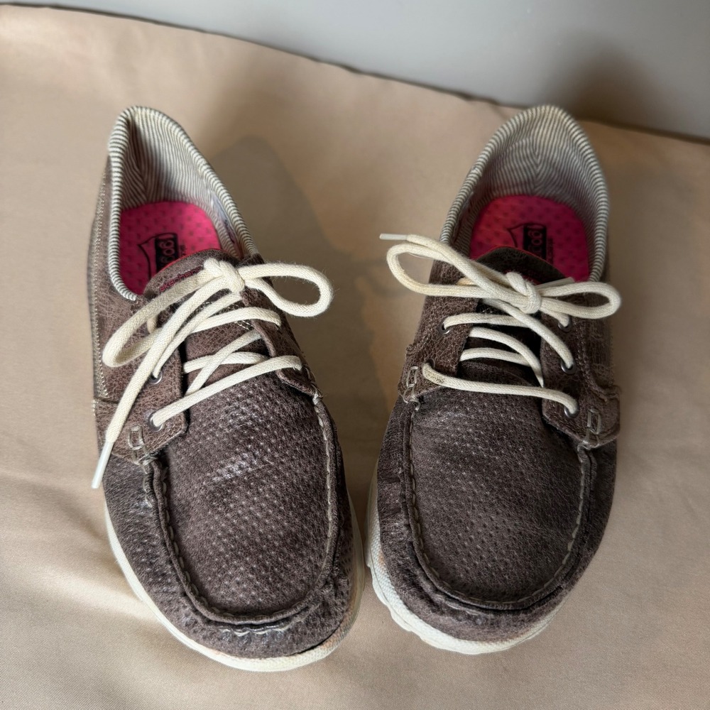 Skechers On-the-GO Brown Boat Shoes Goga Mat Loafers 13806 Women Size 7